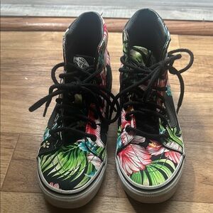 Vans Floral High-Top Sneakers